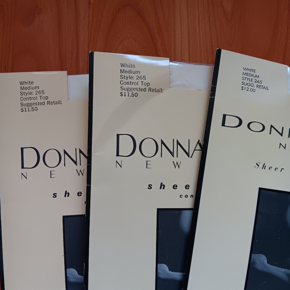Lot of 9 Pairs of New Vintage Panty Hose Hanes Donna Karan Beauty Mist - Picture 3 of 7